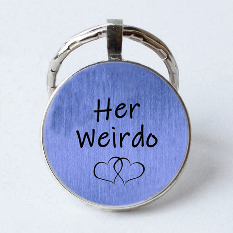 Interesante llavero de letras de pareja