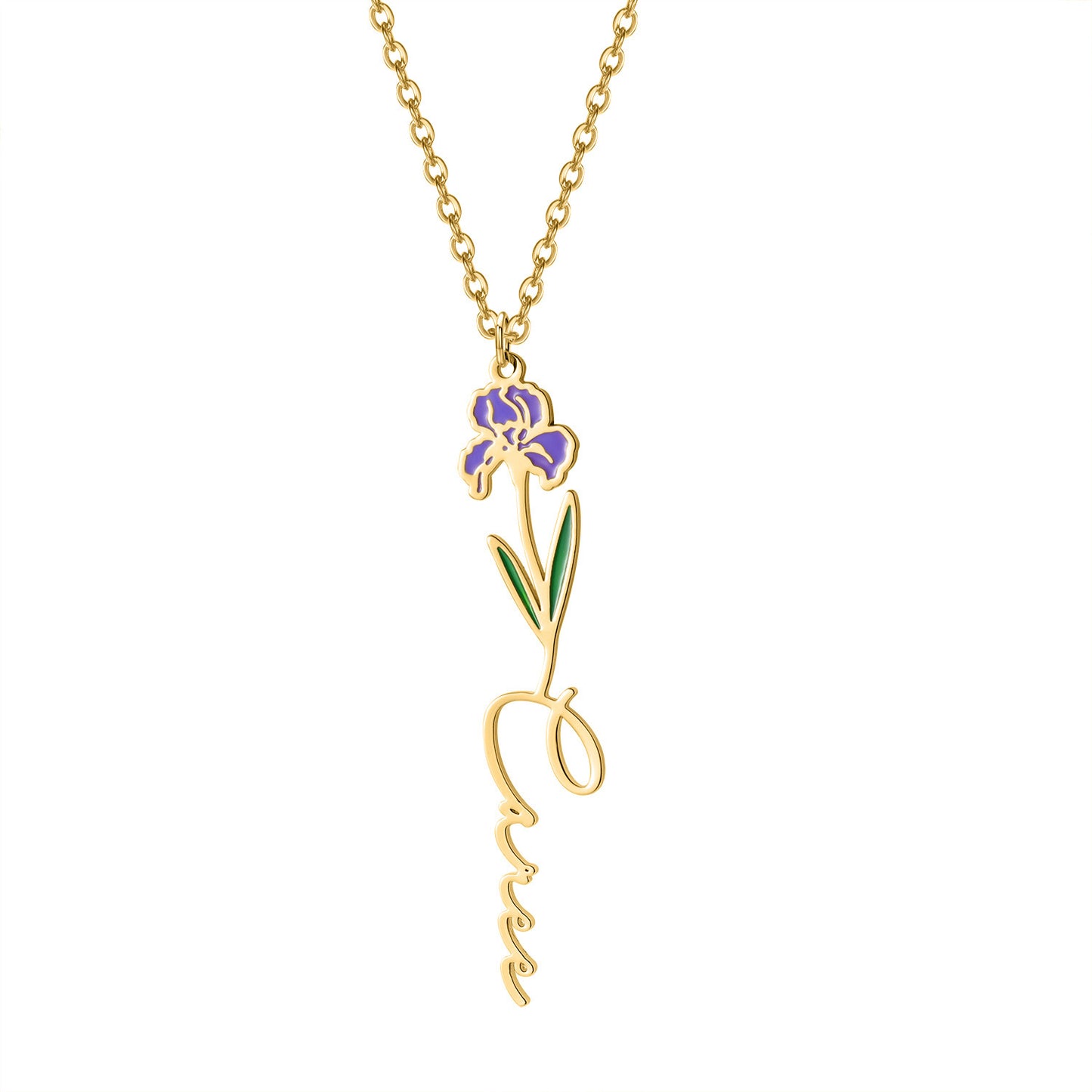 Collier en métal en acier inoxydable, couleur titane, fleur de décembre, bricolage