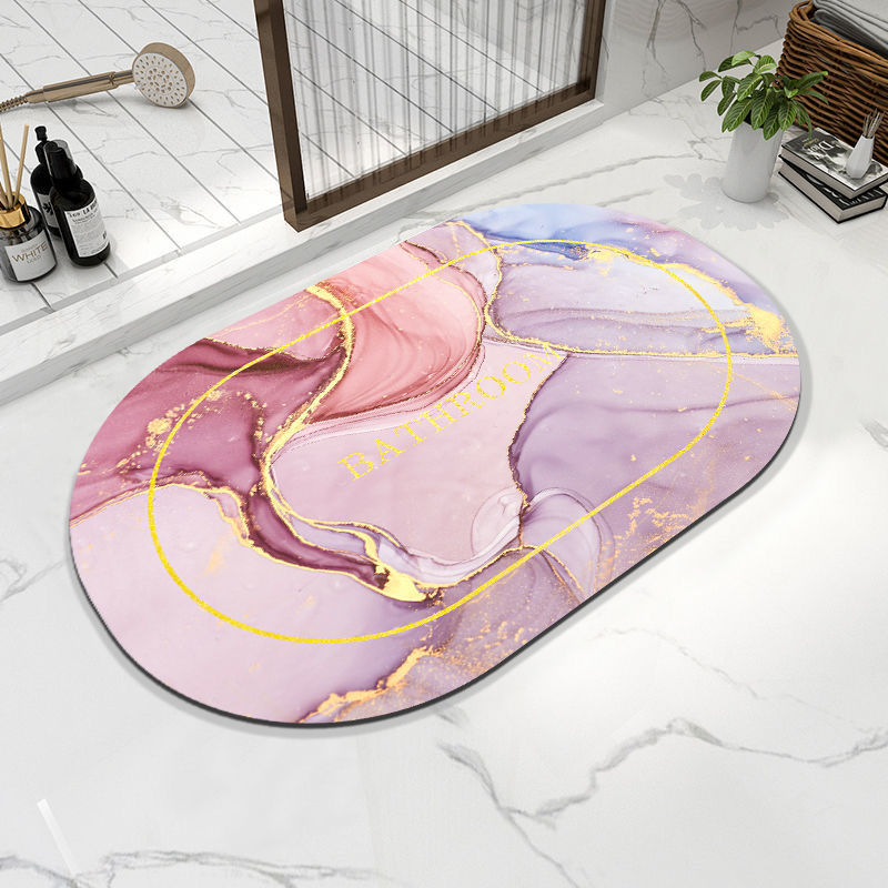 Alfombra de baño superabsorbente de piel de Napa, alfombra de baño de secado rápido, alfombras modernas simples antideslizantes para el suelo, alfombra de cocina a prueba de aceite para el hogar