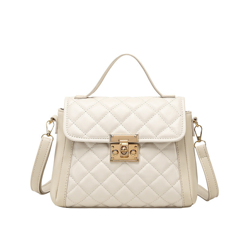 Sac à bandoulière en losange pour femmes, sac à main tendance en PU