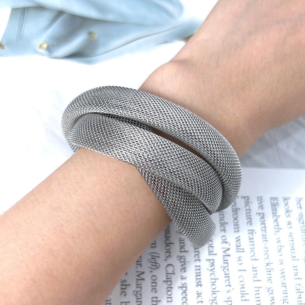 Metal Winding Twin Bracelet