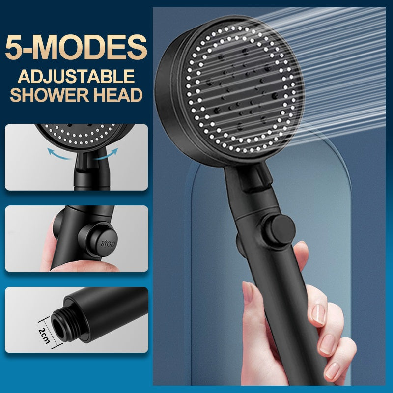Pommeau de douche bain-douche pressurisé à grande sortie d'eau