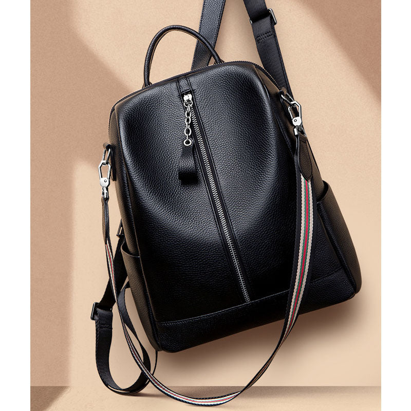 Sac à dos de mode de style coréen de grande capacité de banlieue de peau de vache de première couche