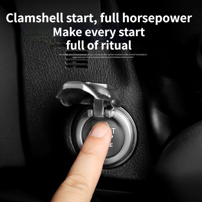 Car Interior Modification One-click Start Decoration Sticker Button Protective Cover