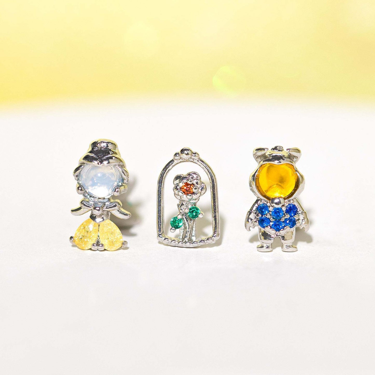 Boucles d'oreilles mignonnes, costume trois pièces, boucles d'oreilles en Zircon