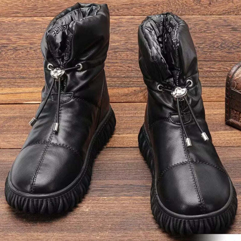 Chaussures chaudes à plateforme imperméable pour femmes, bottes de neige