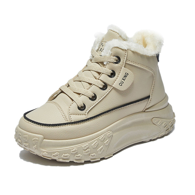 Chaussures montantes avec chaussures de planche en velours