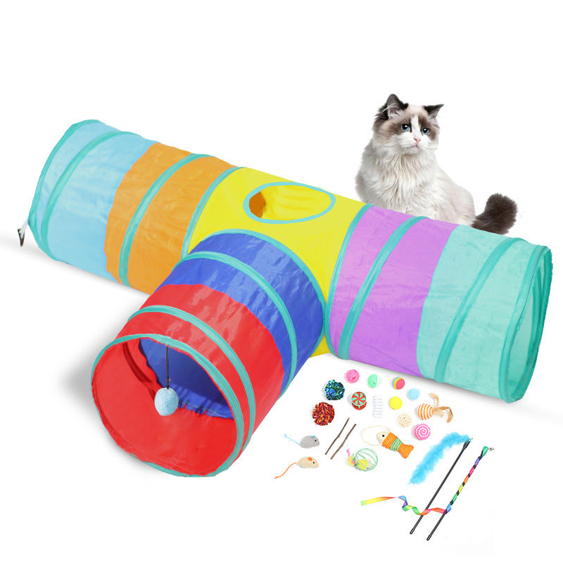Nouveau Tunnel pour chat pliable chemin d'escalade pour animaux