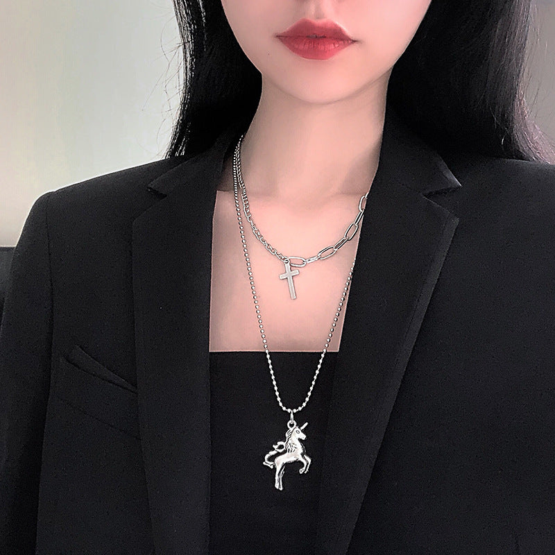 Collier chaîne en acier titane pour hommes