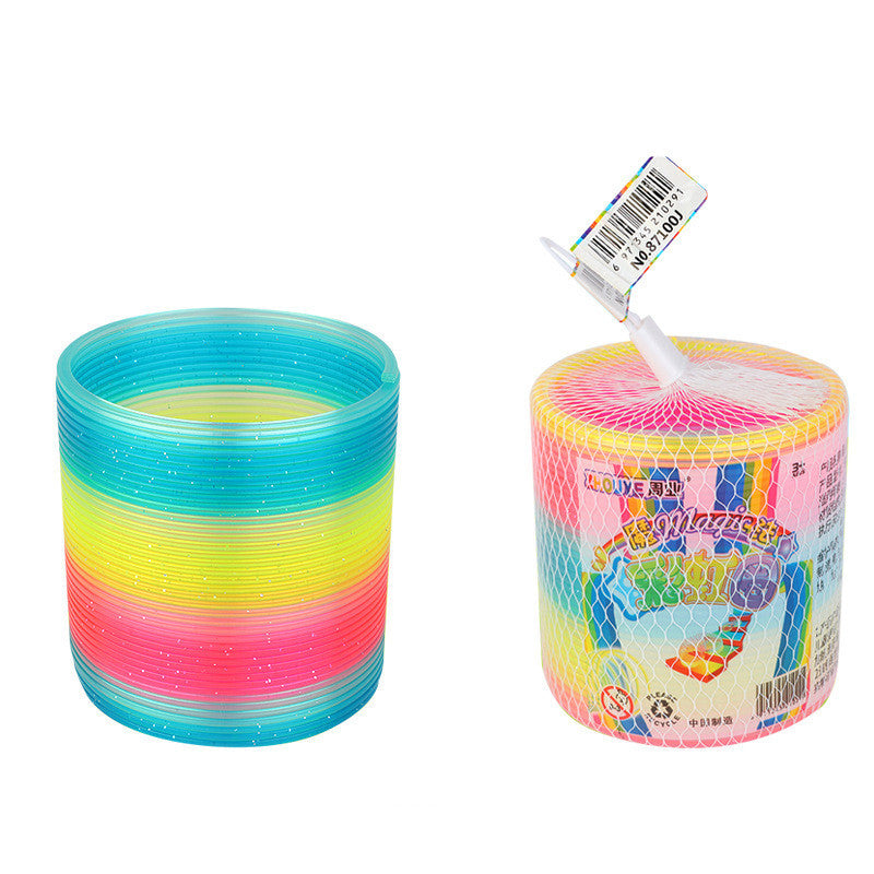 Jouets à bobine de printemps arc-en-ciel pliable en plastique, jeu de sport pour enfants, jouets éducatifs créatifs amusants à la mode, cadeau pour enfants