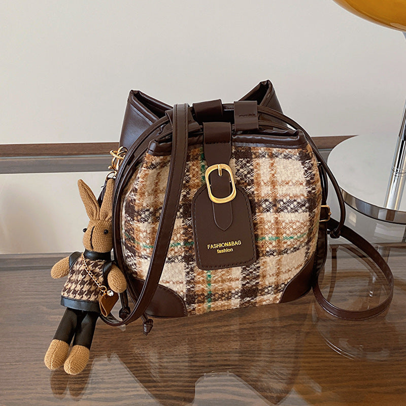 Sacs seau de mode simples, sac à bandoulière rétro à une épaule