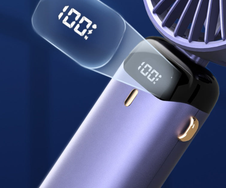 Ventilador de mano Usb, Mini ventilador portátil para estudiantes, pantalla Digital, pequeño ventilador eléctrico plegable para aromaterapia