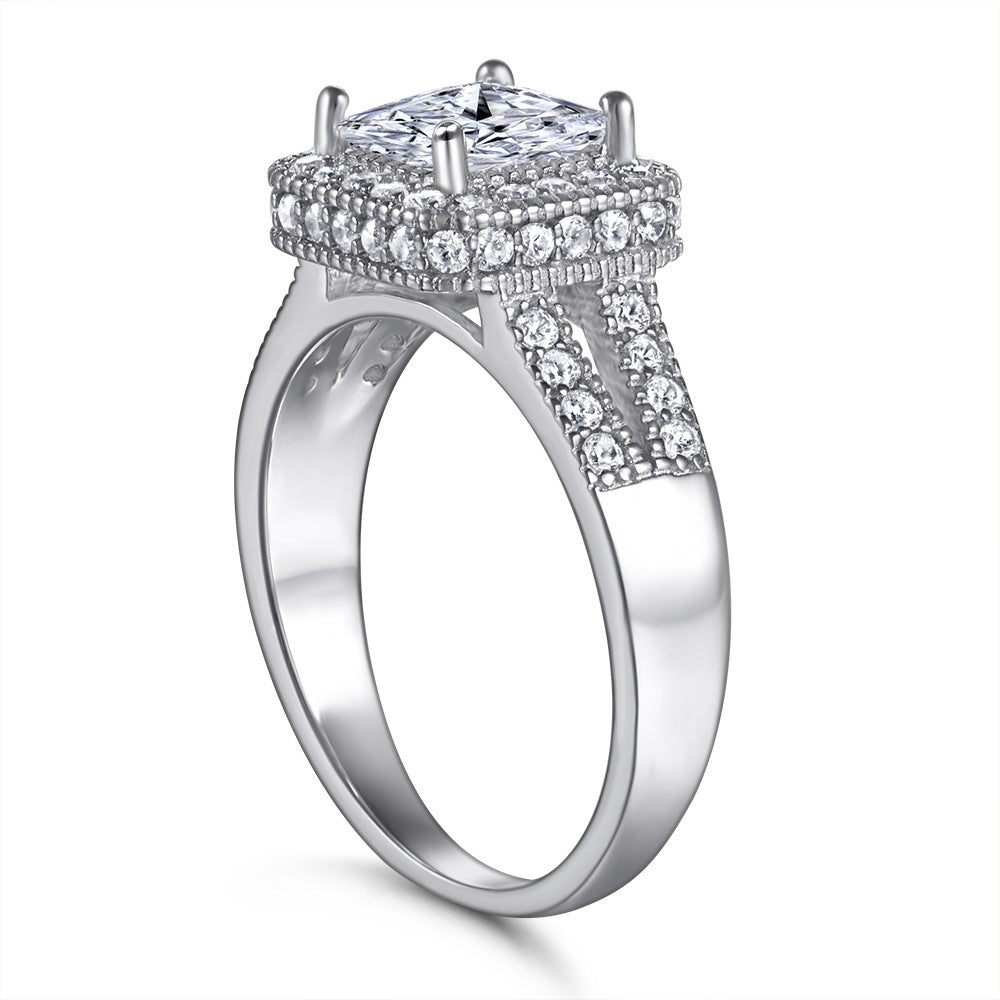 Women's S925 Silver Zircon Ring