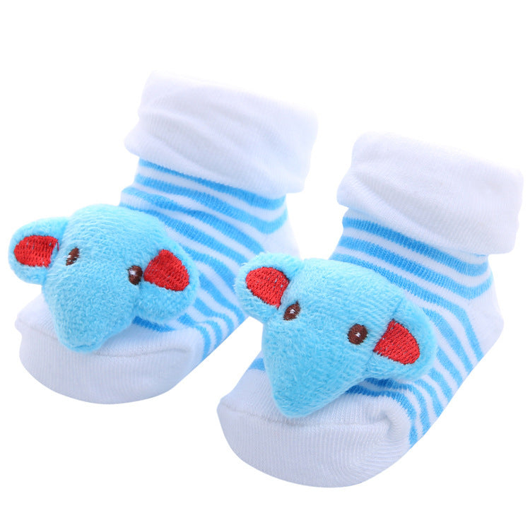 Chaussettes antidérapantes tridimensionnelles pour bébé, dessin animé, pour nouveau-né, poupée, vente en gros