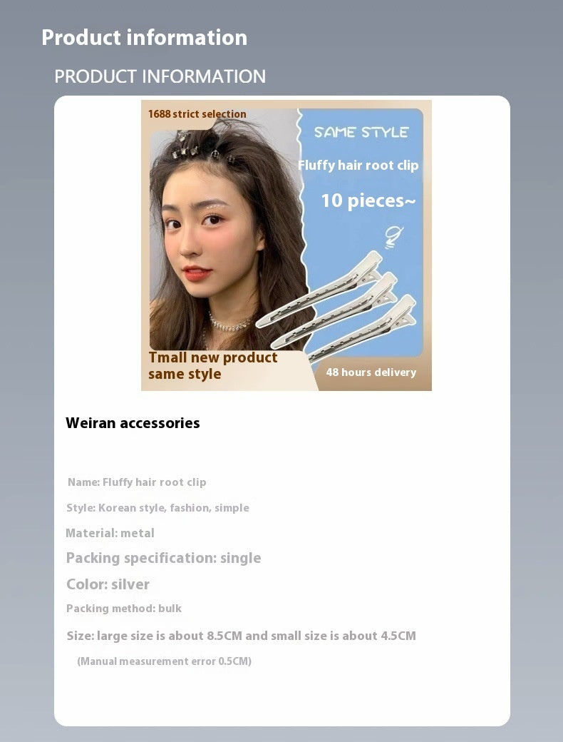 Pinza moldeadora para artista de maquillaje, localización esponjosa de pelo de raíz