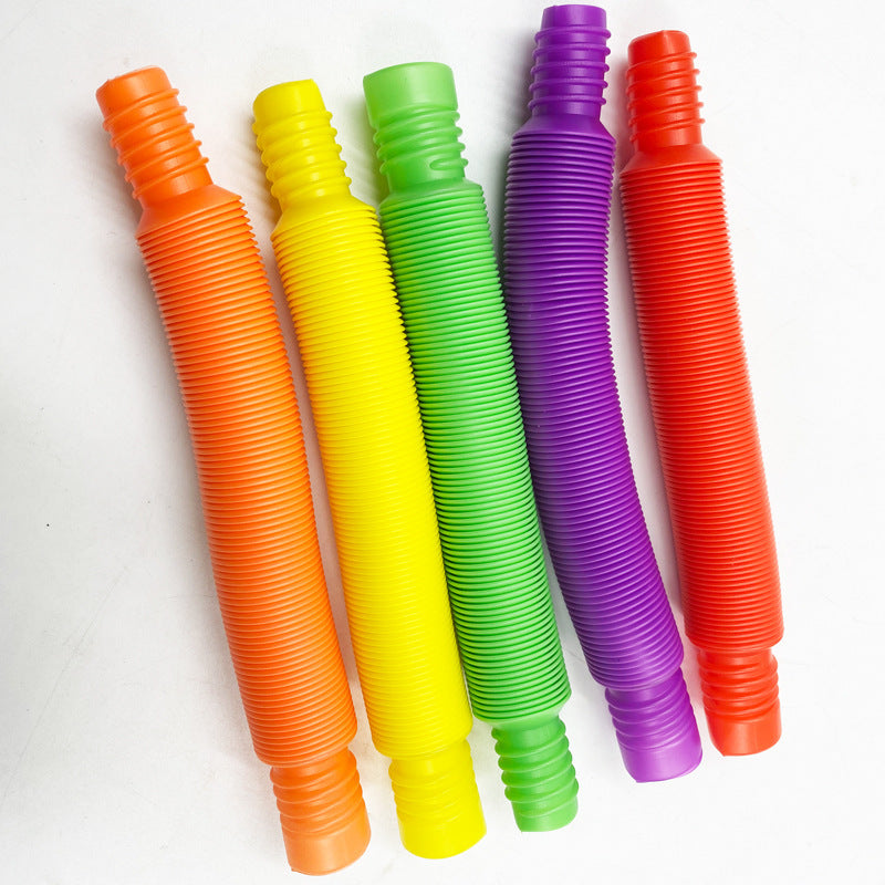 Bobine de Tube en plastique coloré, jouet magique créatif pour enfants, cercle, jouets amusants, développement précoce, jouet éducatif pliant