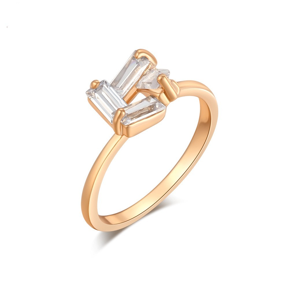 Real Gold Platinum Electroplated Zircon Ring