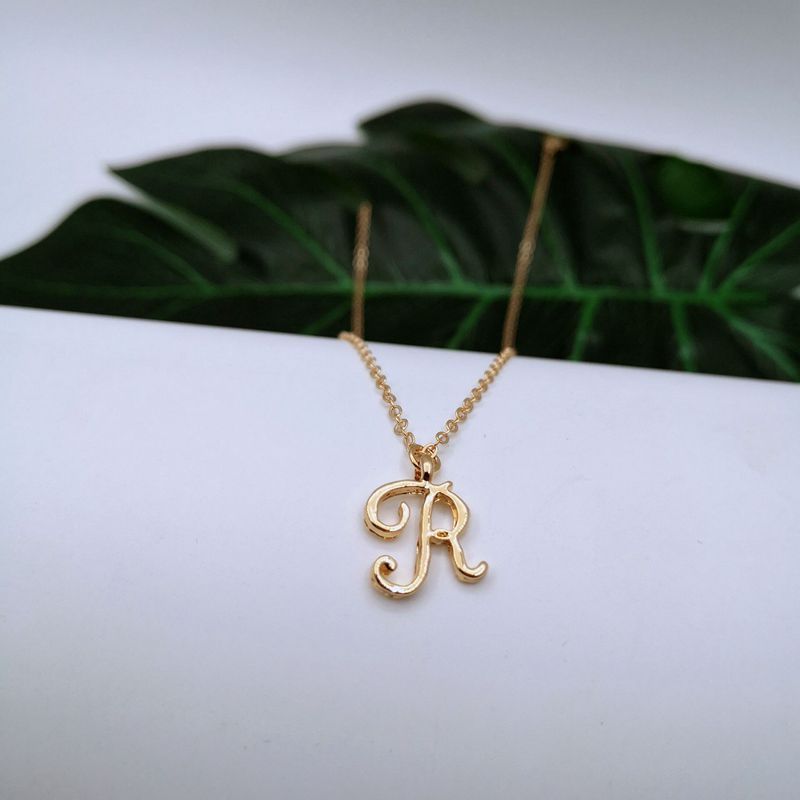 Ornament 26 Letter Necklace Simple Fashion Character Capital English Pendant Special-interest Design Clavicle Chain