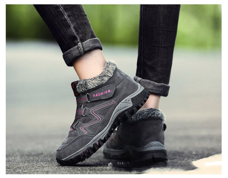 Plus Size Men's And Women's Snow Boots Non-slip Warm