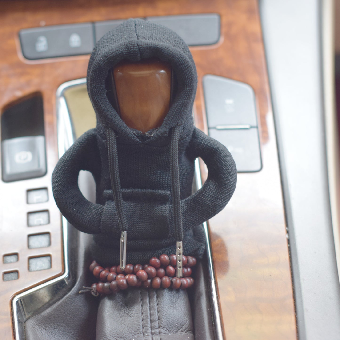 Terciopelo coche palanca de cambios manija de la manga perilla decorativa sudadera con capucha cubierta del freno de mano sudadera con capucha