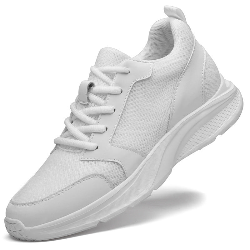 Chaussures blanches tissées par vol respirable pour l'augmentation de taille de garçons