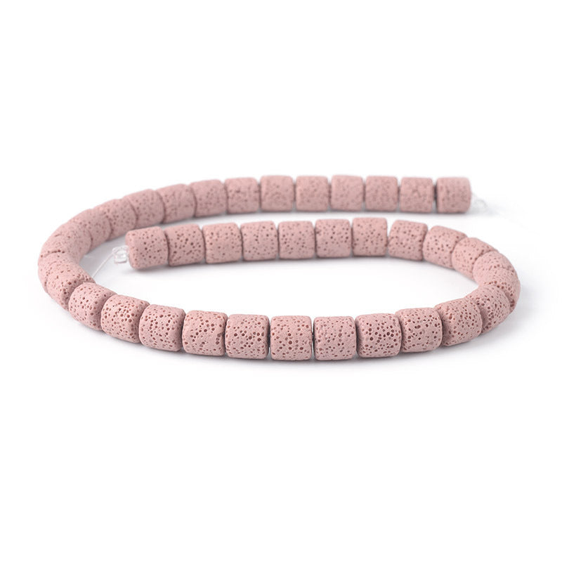 6mm Volcanic Rock Cylindrical DIY Handmade Beaded