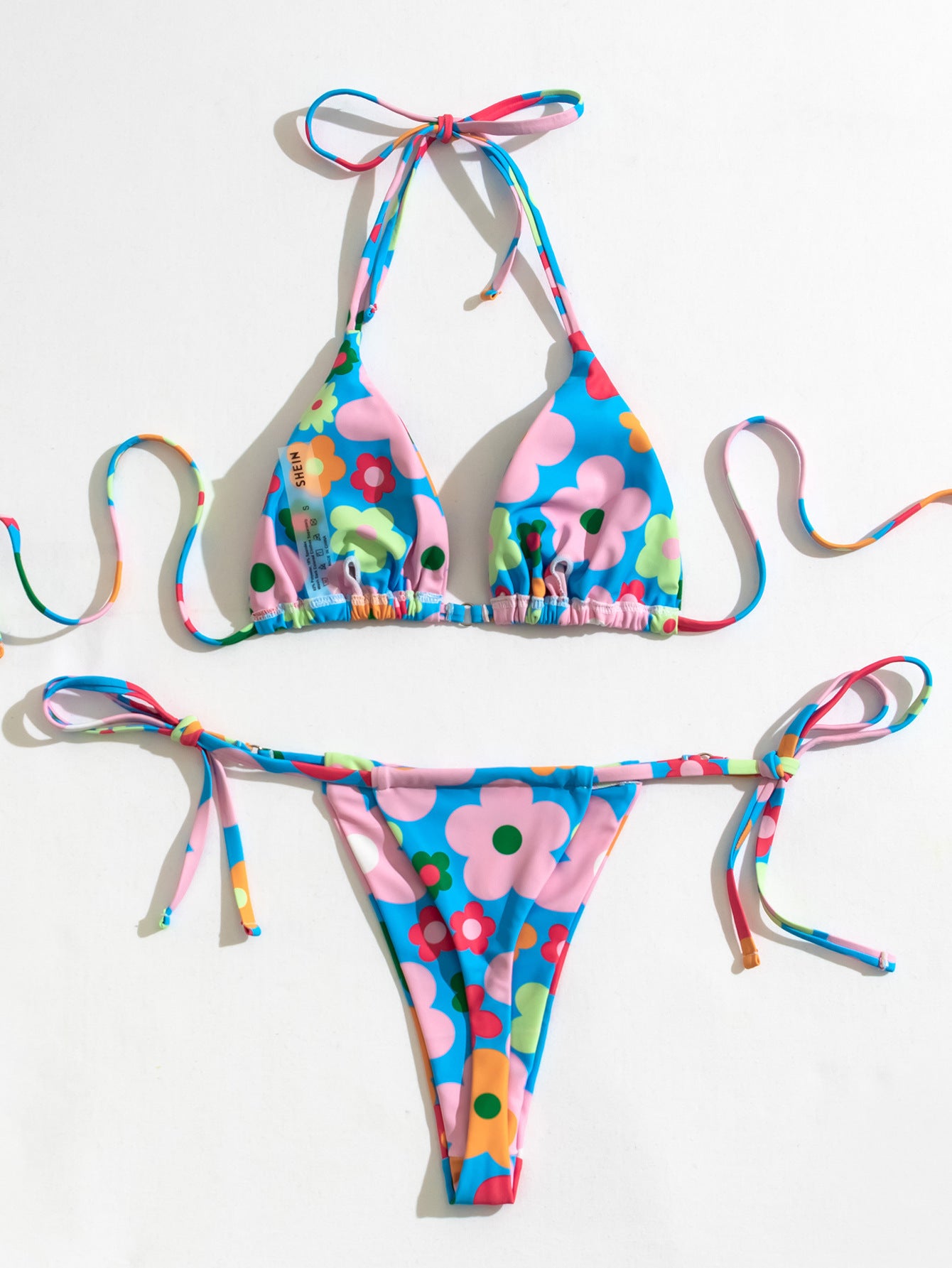 Bikini dividido con estampado de personalidad de moda para mujer