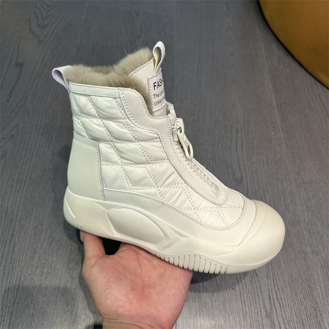 Couleur assortie Dr Martens fond épais et bottes de neige de mode de loisirs de maintien au chaud