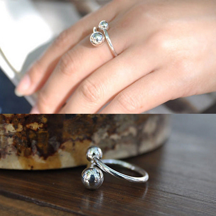 Bague en argent sterling avec petites perles