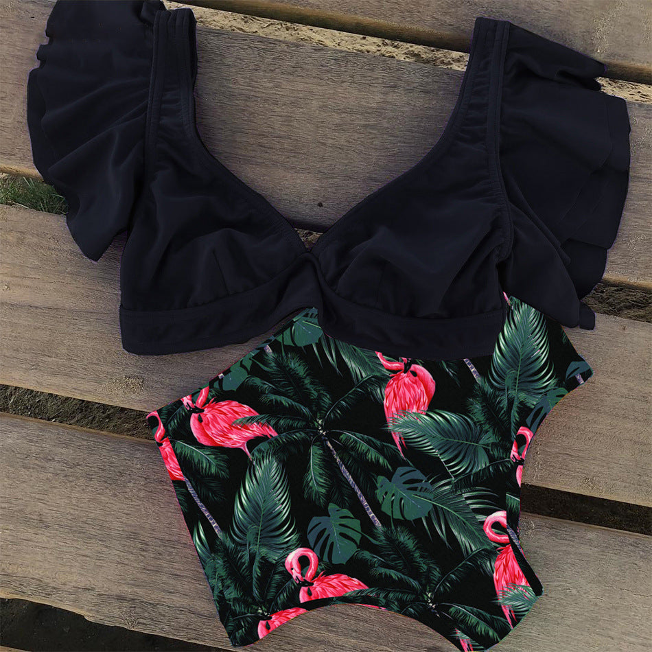 Traje de baño sexy Traje de baño de bikini dividido estampado Traje de baño de mujer