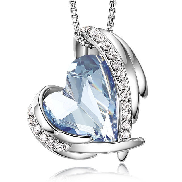 Collier ange pour femme, Niche créative, pendentif en cristal, collier Simple assorti avec tout