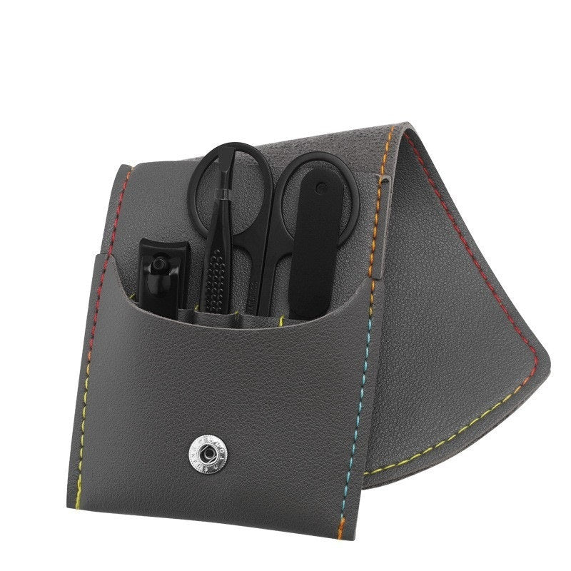 Maquillaje 16 Uds cortaúñas cortaúñas tijeras para uñas con bolsa de PU herramientas portátiles con gancho de águila de acero inoxidable