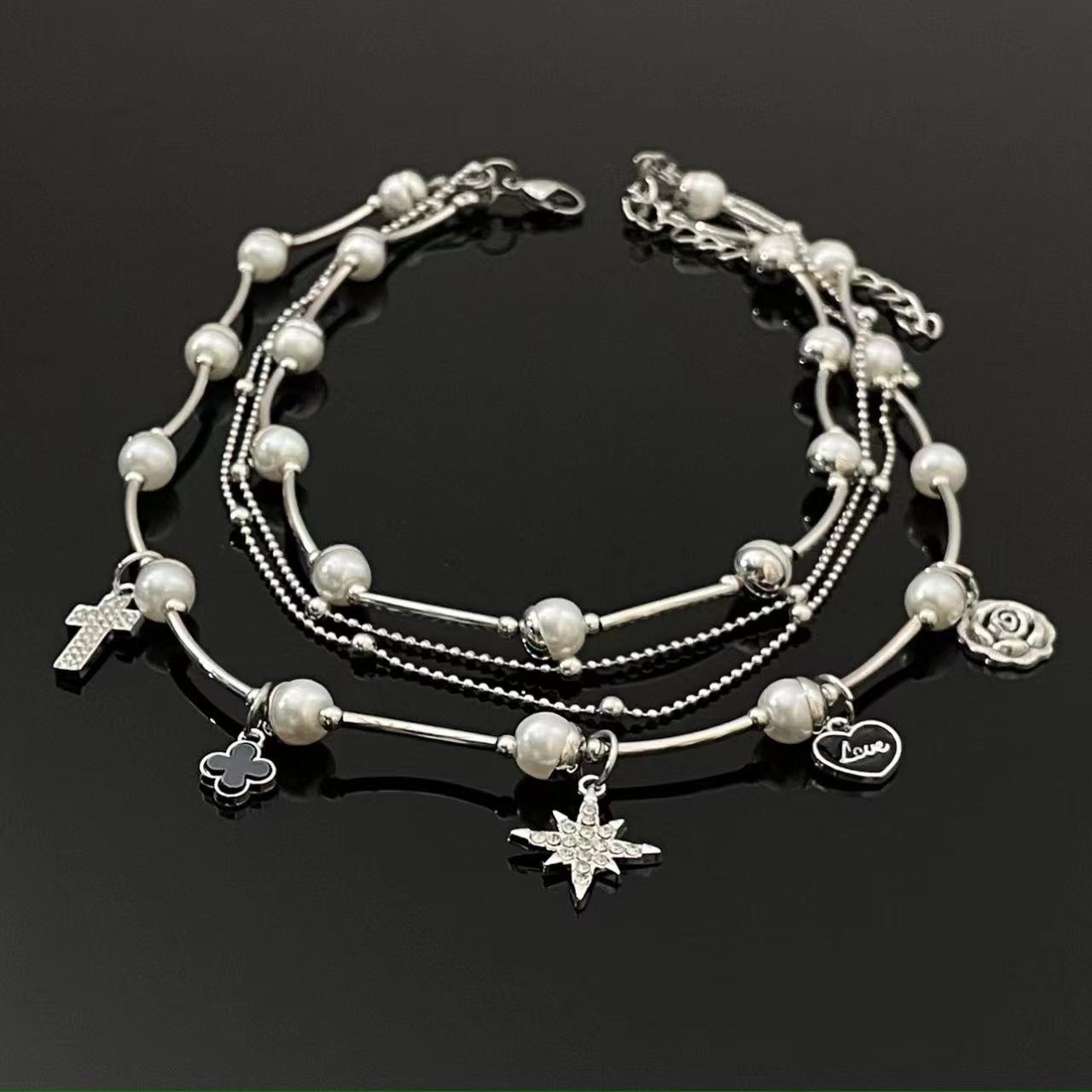New Multi-layer Chain Eight Awn Star Necklace For Women