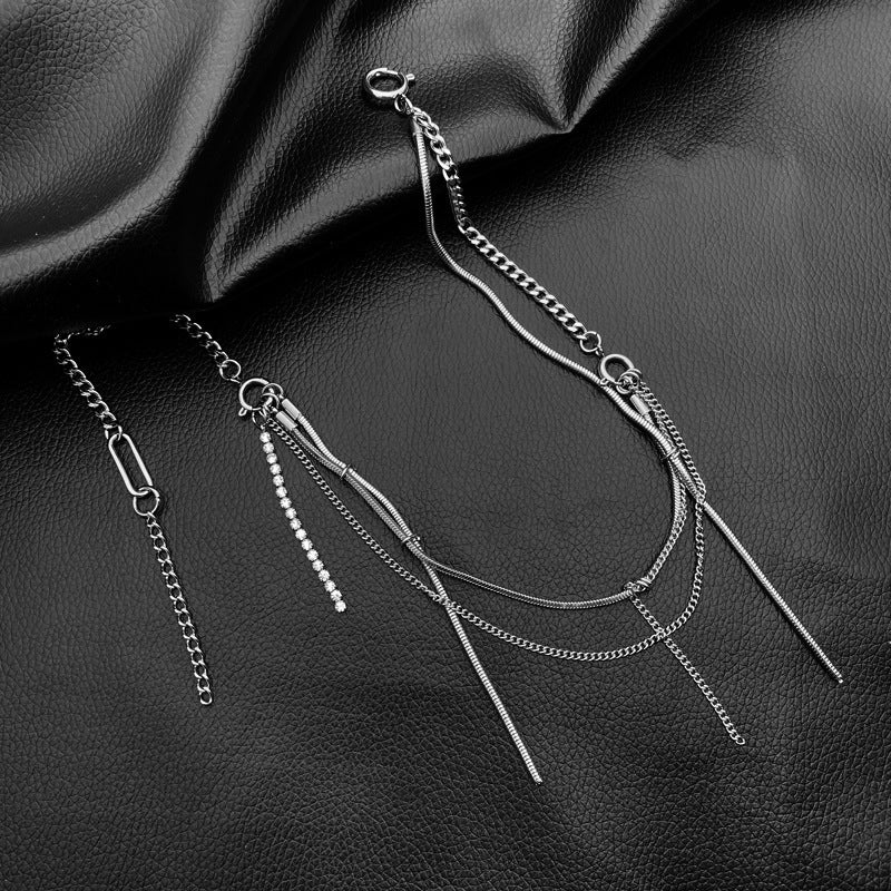 Steel Bends And Hitches Tassel Necklace