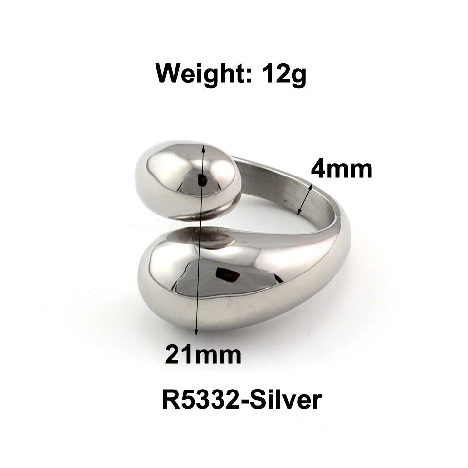 Fashion Bamboo Stainless Steel Ring