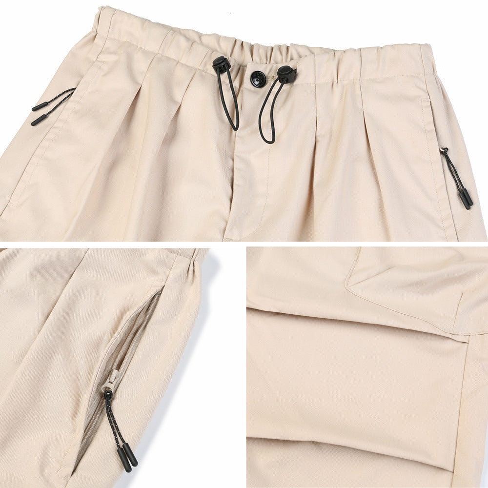 Large Pocket Loose Wide-leg Overalls Men