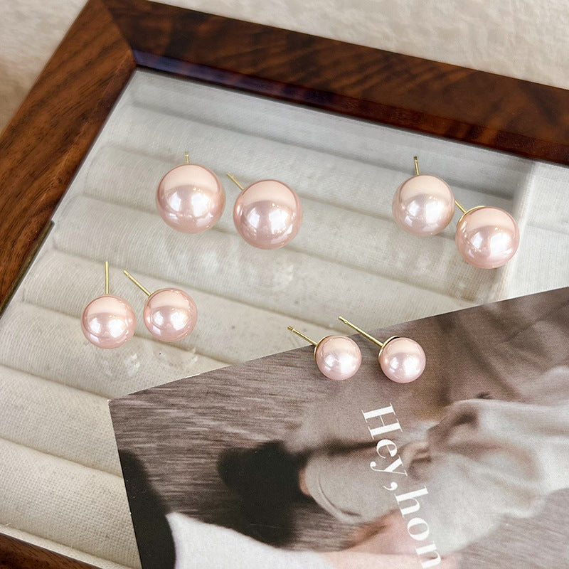 Boucles d'oreilles en perles de champagne, simples et légères, à la mode, de luxe
