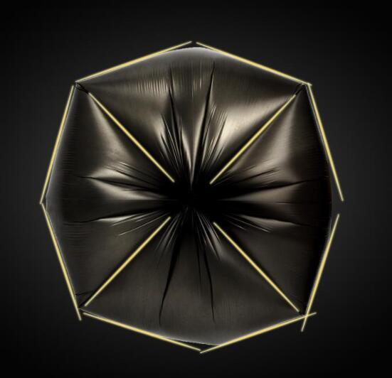 Grand sac en plastique jetable épais noir à bouche plate, grand sac en plastique de qualité alimentaire pour la cuisine