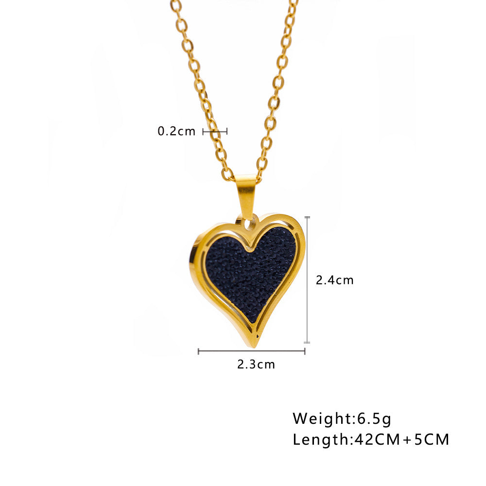 Cadena de suéter con colgante de circonio de color con incrustaciones