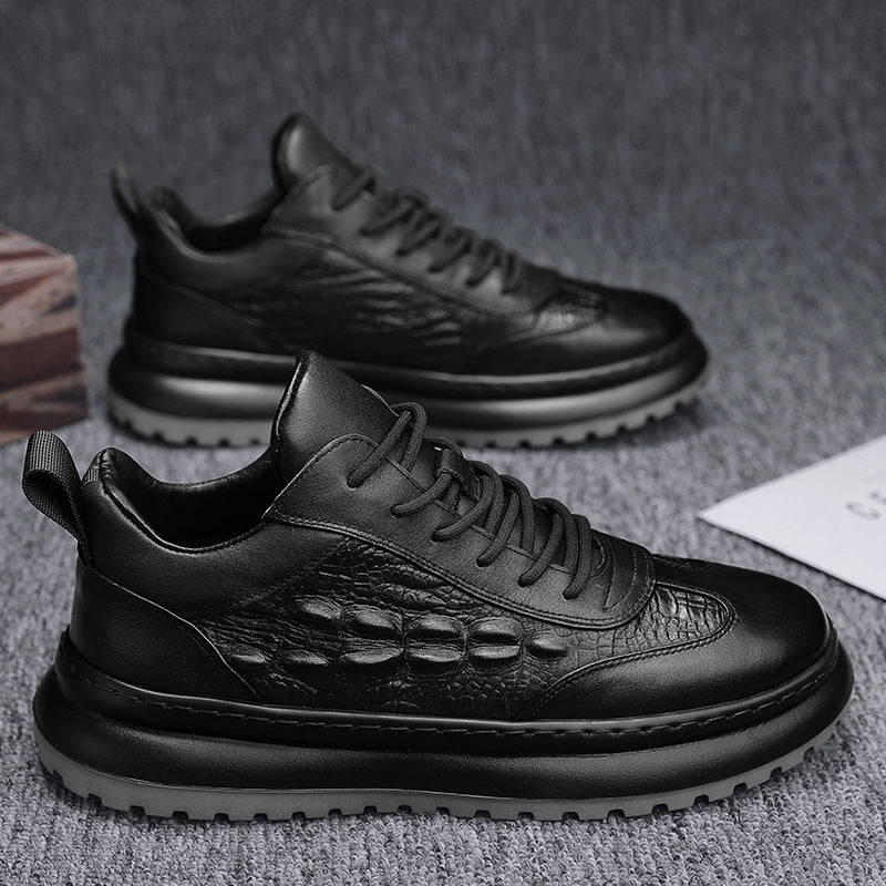 Zapatos de cuero antideslizantes informales de negocios para hombres