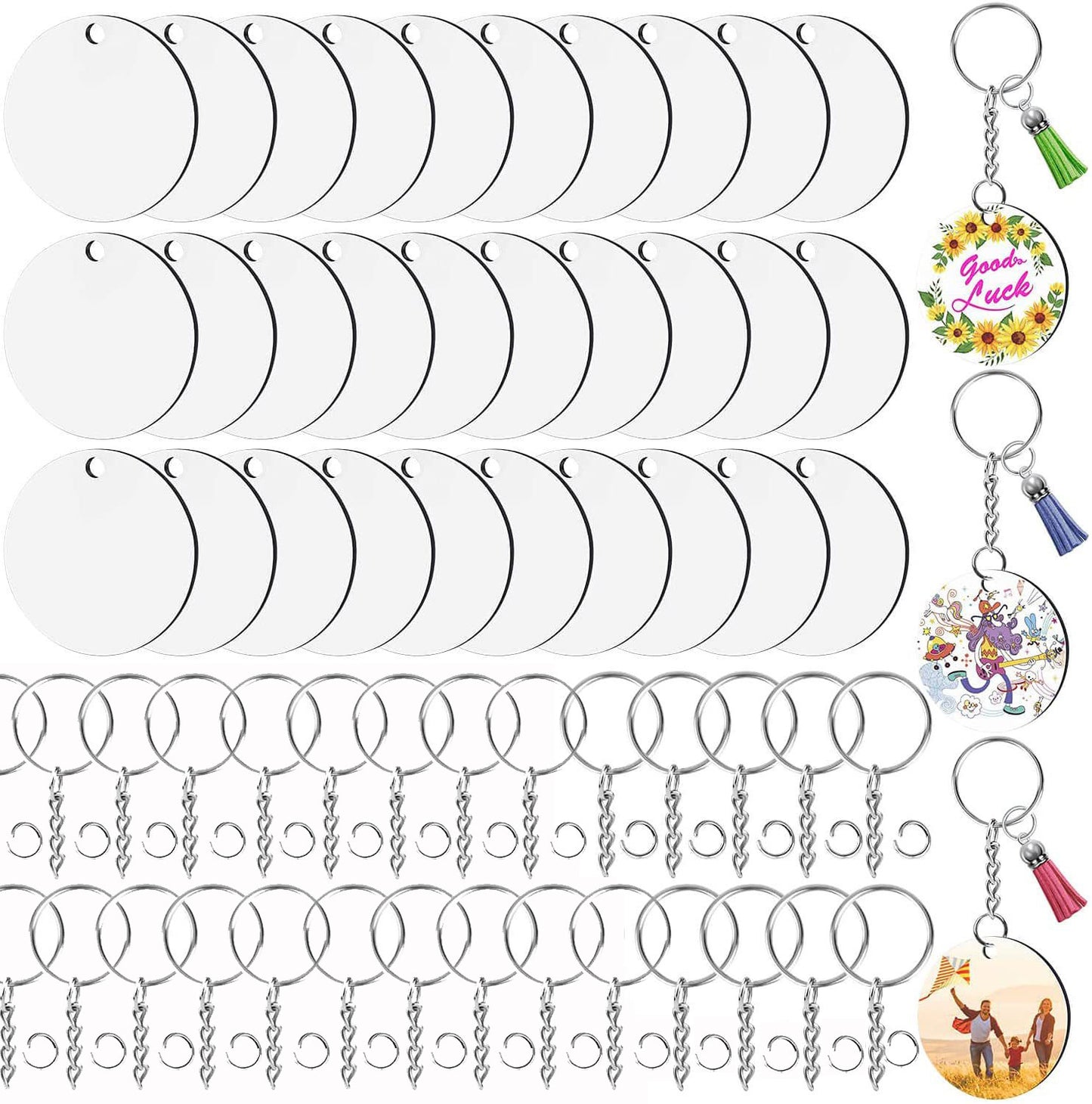 Sublimation Tassel Blank Density Plate Keychain