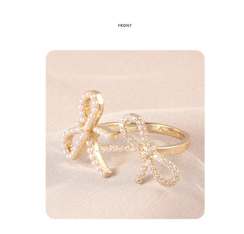 Fashion Trend Unique Bow Ring Design For Women