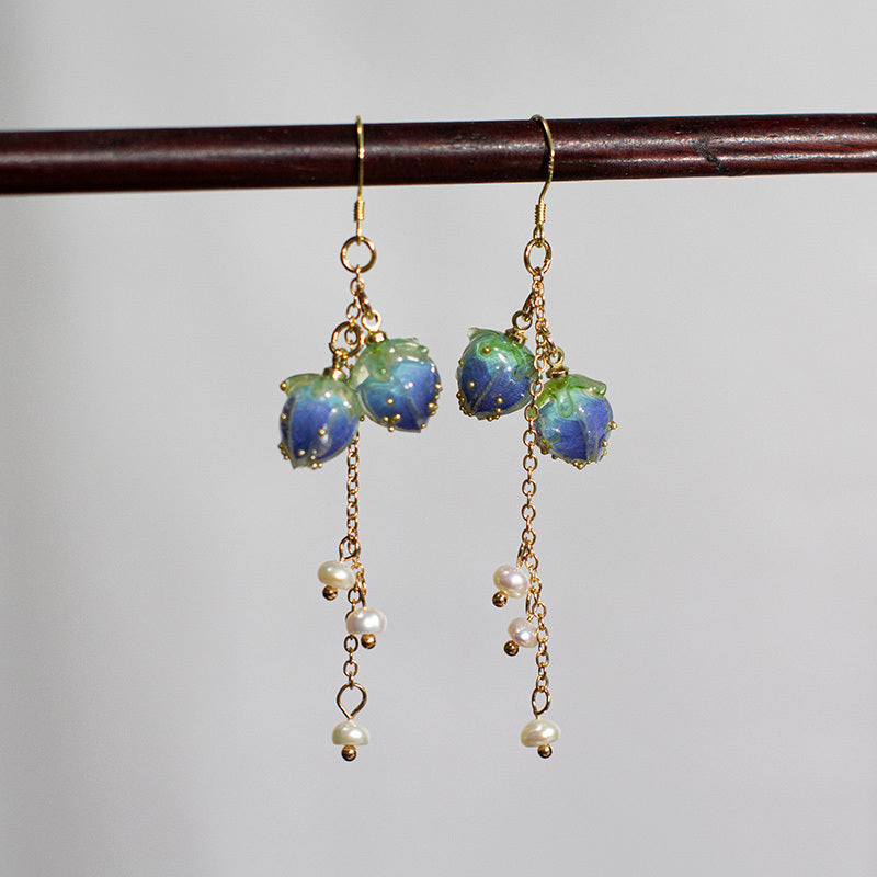 Pendientes Hanfu de estilo antiguo de viento ligero