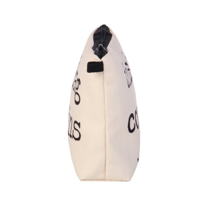 Bolsa de almacenamiento multifuncional con estampado de letras para mujer