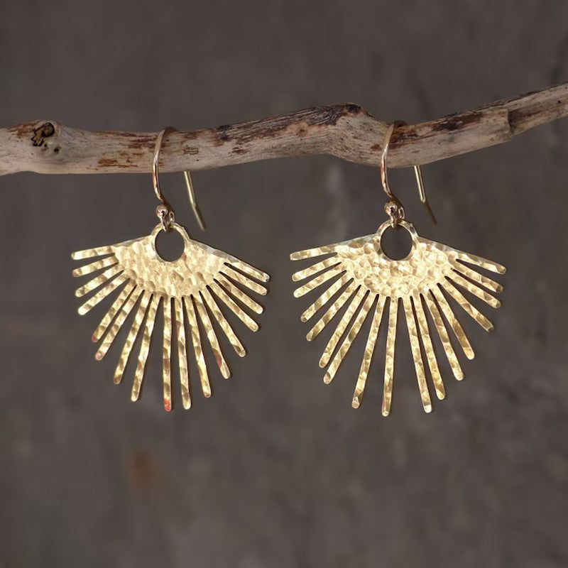 Boucles d'oreilles pendantes en forme de tournesol, style bohème, créatif, Vintage, simples
