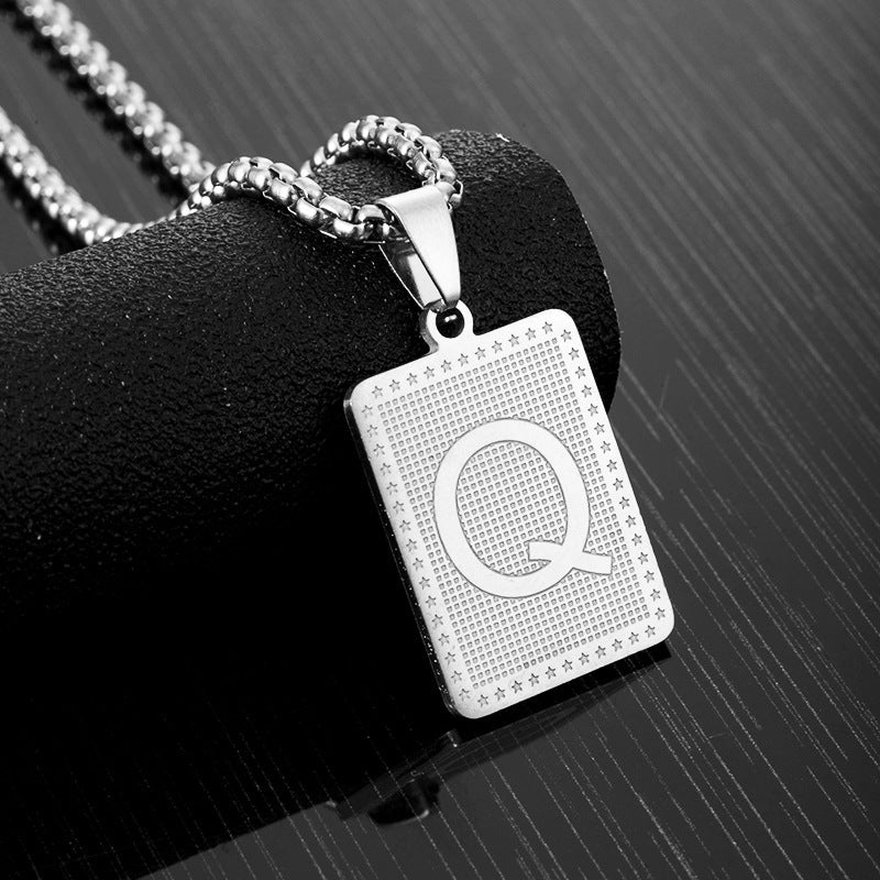 Women's Letter Fashion Stainless Steel Pendant Necklace