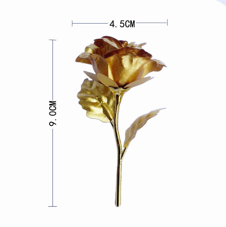 Rosas de lámina dorada Regalo del día de San Valentín chino Chocolate Rosa dorada Día de San Valentín