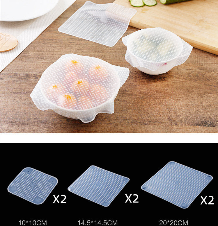 Film alimentaire extensible en Silicone réutilisable, Saran Wrap, cuisine, four à micro-ondes, joint de réfrigérateur, tampon de couverture de bol, outils de cuisine