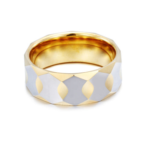 Bague tendance unisexe en acier tungstène
