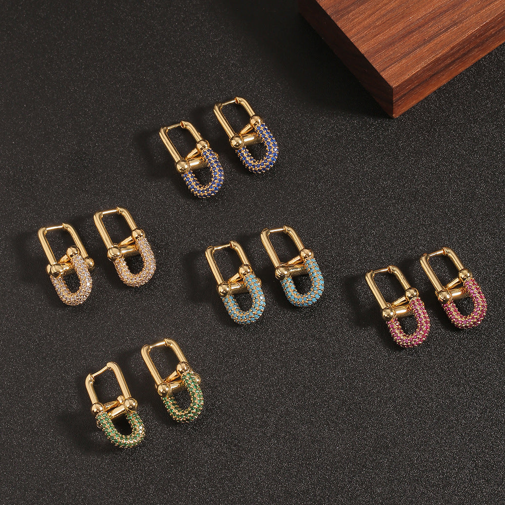 New Geometric European And American Ins Cold Style Ear Rings Women